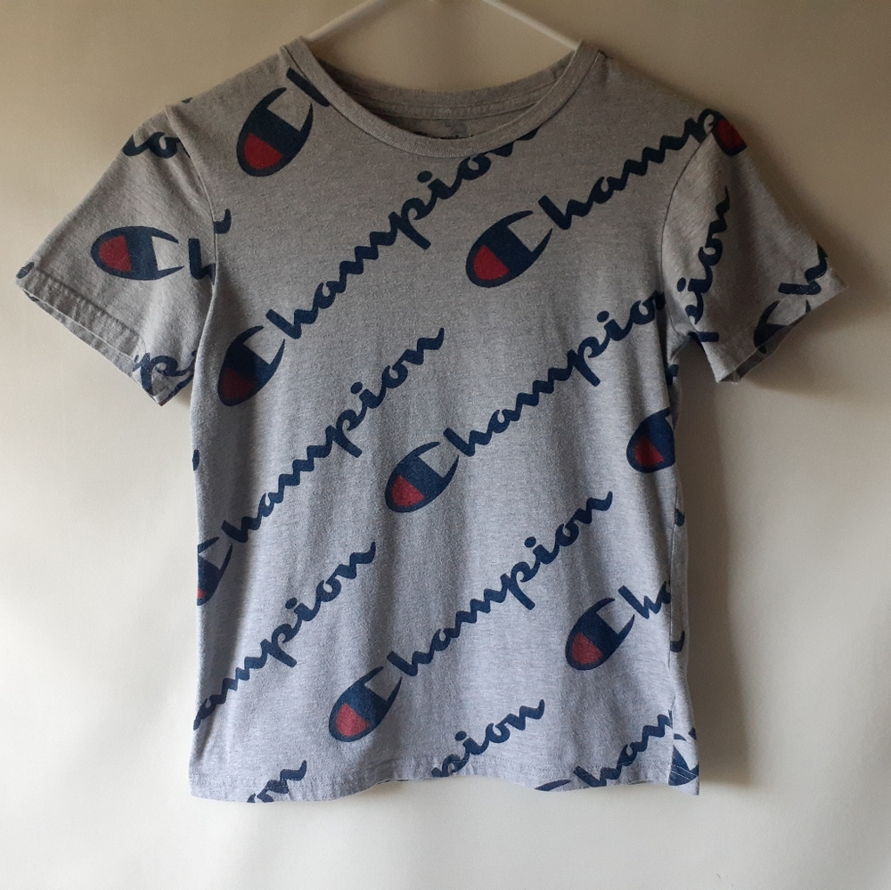 Champion boys gray short sleeve t-shirt size M. - Picture 5 of 8